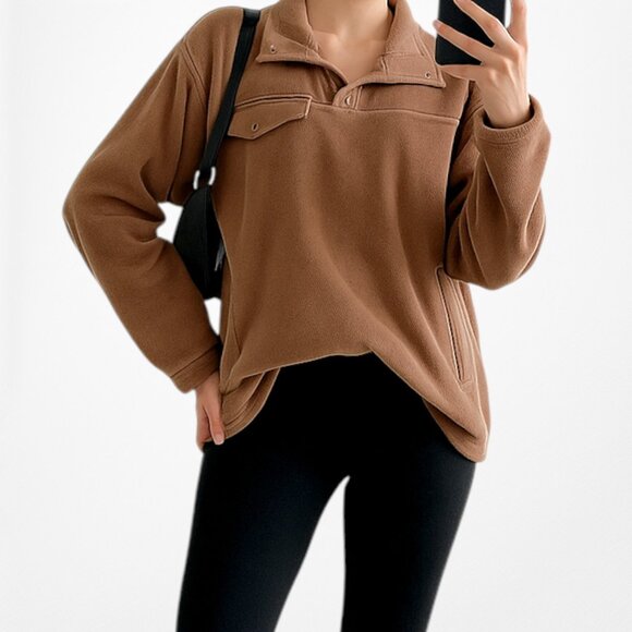 Brown Soft Casual Sweatshirt Sweater Size M - Picture 1 of 7